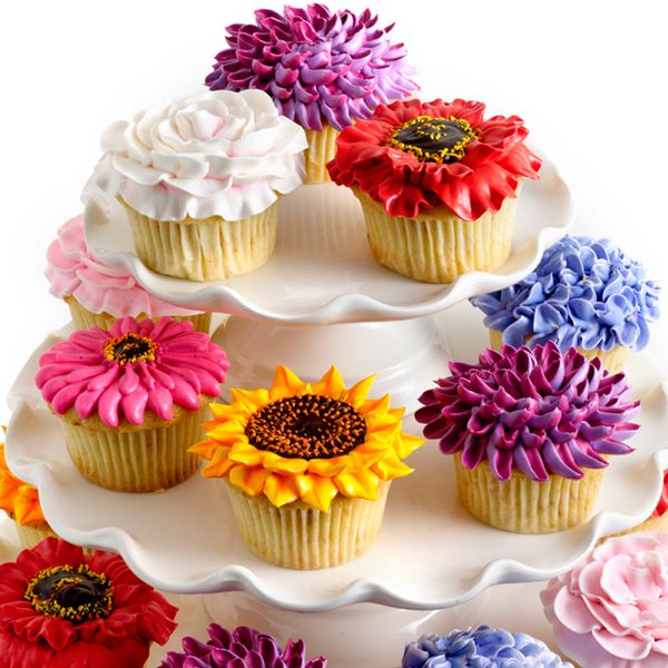 新鮮なカップケーキ 花 最高の花の画像
